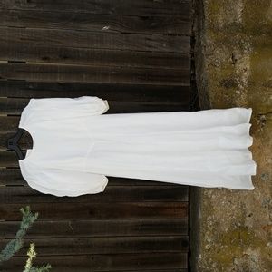 Womens white linen dress
